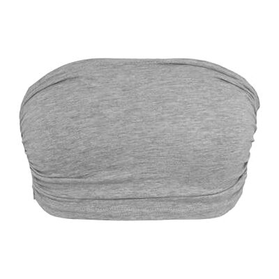 Urban Classics Bandeau Top voor dames, grijs, L Kort Urban Classics Bandeau Top voor dames, grijs, L Kort