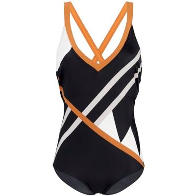 Fashy Badpak voor dames, mareblu (80% PA gerecycled), Black Graphics, zwart, 38 / B Fashy Badpak voor dames, mareblu (80% PA gerecycled), Black Graphics, zwart, 38 / B