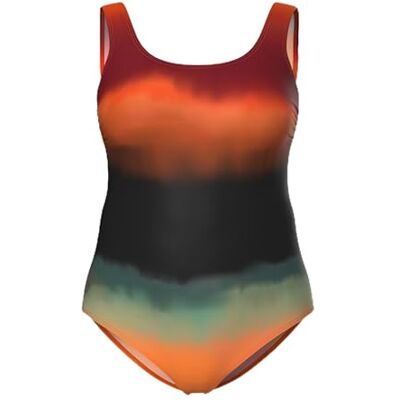 Ulla Popken , Dames, grote maten, badpak Alice, Softline, Fire Batik, zwart, 58-60 Ulla Popken , Dames, grote maten, badpak Alice, Softline, Fire Batik, zwart, 58-60