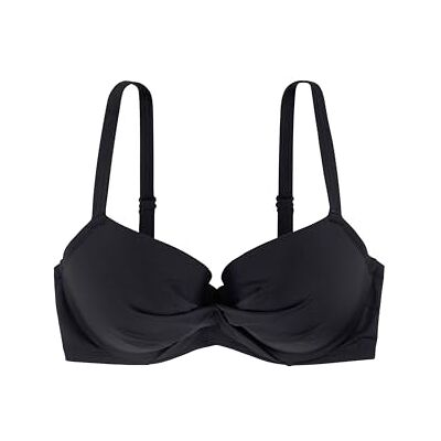 DORINA Azores Licht gevoerde bikinitop, gevormde schelpen, discrete ondersteuning voor onderschoten, gedraaide stofdetail, verstelbare bandjes, zwart, haaksluiting, Zwart, D DORINA Azores Licht gevoerde bikinitop, gevormde schelpen, discrete ondersteuning voor onderschoten, gedraaide stofdetail, verstelbare bandjes, zwart, haaksluiting, Zwart, D