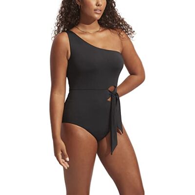 Seafolly Eendelig badpak voor dames, zwart (Eco Collective Black), 4, zwart (Eco Collective Black), 4 Seafolly Eendelig badpak voor dames, zwart (Eco Collective Black), 4, zwart (Eco Collective Black), 4