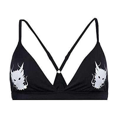Superdry Draken tri bikinitop voor dames, Zwart, 9-Aug Superdry Draken tri bikinitop voor dames, Zwart, 9-Aug