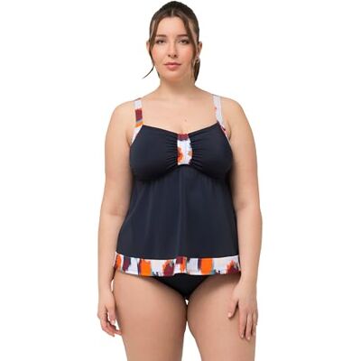 Ulla Popken , Dames, grote maten, tankini Aria, vlekken, zwart, 42 Ulla Popken , Dames, grote maten, tankini Aria, vlekken, zwart, 42