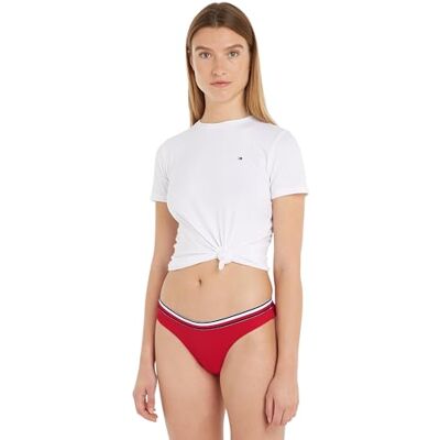 Tommy Hilfiger Dames Cheeky Hoge Been Bikini Primair Rood M, Primair Rood, M Tommy Hilfiger Dames Cheeky Hoge Been Bikini Primair Rood M, Primair Rood, M