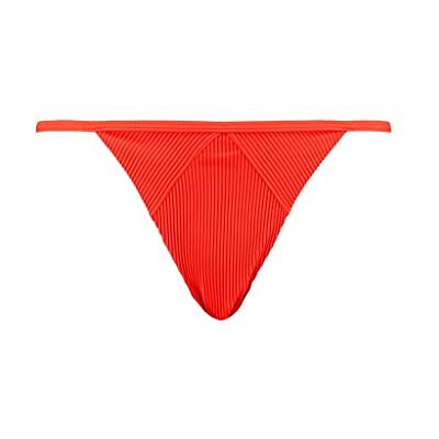 PUMA Ribbed Tanga Bikinibroekje voor dames, Red Combo, M PUMA Ribbed Tanga Bikinibroekje voor dames, Red Combo, M