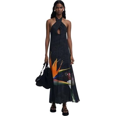 Desigual swimwear cover-up dames, Zwart, S Desigual swimwear cover-up dames, Zwart, S