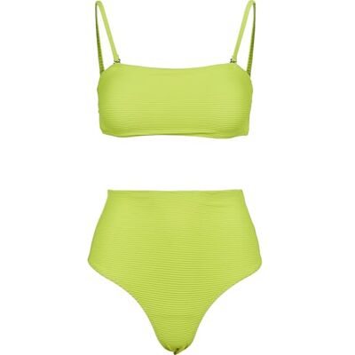Urban Classics Bikini-set voor dames, Electriclime, XS Urban Classics Bikini-set voor dames, Electriclime, XS