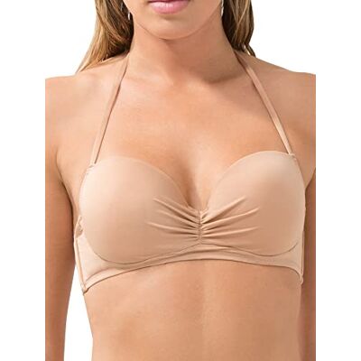 Smart & Sexy Women's Swim Secret Halter Bikini Top, Brush, 38DDD Caramel Smart & Sexy Women's Swim Secret Halter Bikini Top, Brush, 38DDD Caramel