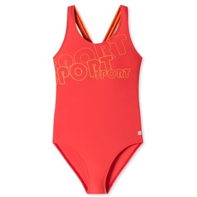 Schiesser Badpak voor meisjes, sneldrogend, Rood_1809445, 164 cm Schiesser Badpak voor meisjes, sneldrogend, Rood_1809445, 164 cm