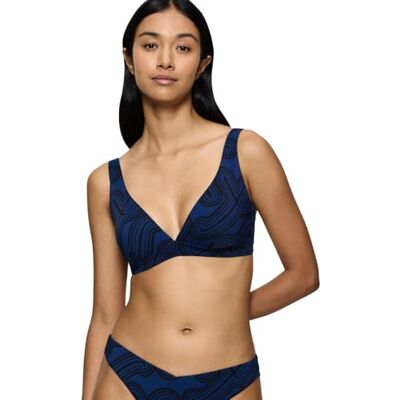 Triumph Dames Flex Smart Summer P Plunge Pt Bikini Top, Blauw (Blue Dark Combination), 1 Triumph Dames Flex Smart Summer P Plunge Pt Bikini Top, Blauw (Blue Dark Combination), 1