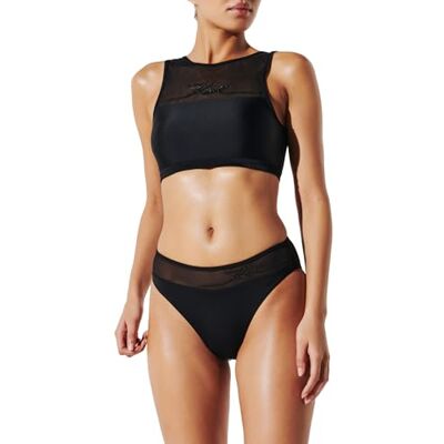 KARL LAGERFELD Karl Signature High Bikini Top, zwart, XS KARL LAGERFELD Karl Signature High Bikini Top, zwart, XS