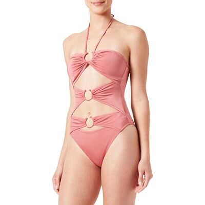 Dagi Dusty Rose Fashion Gebreide Niet-bedrade Strapless Verwijderbare Padding Verwijderbare Riem Monokini dames Eendelig badpak Dagi Dusty Rose Fashion Gebreide Niet-bedrade Strapless Verwijderbare Padding Verwijderbare Riem Monokini dames Eendelig badpak