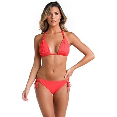 La Blanca Side Tie Hipster Bikini Badpak Bottom Slip Dames, Guave, 10 La Blanca Side Tie Hipster Bikini Badpak Bottom Slip Dames, Guave, 10