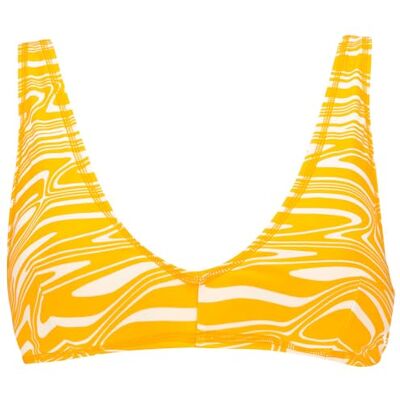PUMA Swim Womens PLUNGE TOP 1P, Sun Oranje, L PUMA Swim Womens PLUNGE TOP 1P, Sun Oranje, L