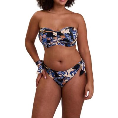 Sans Complexe -Bandeau-badpak-bovendeel met beugel-Fidji-zwart, Black Exotic Print, 85C Sans Complexe -Bandeau-badpak-bovendeel met beugel-Fidji-zwart, Black Exotic Print, 85C