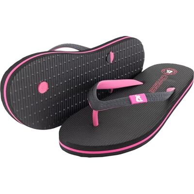 CRESSI since 1946 St Tropez Flip Flops Perfect for Beach, Sea, Pool, Gym, Leisure, Quick Drying, Soft Shock Absorbing, Non Slip, Black/Fuchsia 35/36 EU CRESSI since 1946 St Tropez Flip Flops Perfect for Beach, Sea, Pool, Gym, Leisure, Quick Drying, Soft Shock Absorbing, Non Slip, Black/Fuchsia 35/36 EU