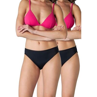 Lovable Panties Beachwear Bi-Pack voor dames, 2 stuks, Zwart, S Lovable Panties Beachwear Bi-Pack voor dames, 2 stuks, Zwart, S