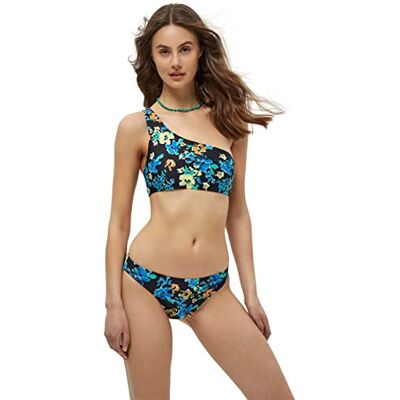 Minus Dames Jasira Bikini Top, Citroen Weide Print, L Minus Dames Jasira Bikini Top, Citroen Weide Print, L
