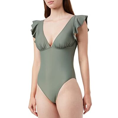 Haute pression Eendelig badpak voor dames, Licht Khaki., 44 grote maten Haute pression Eendelig badpak voor dames, Licht Khaki., 44 grote maten
