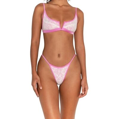 FAE House Gypsy Bikini Top Lace Luxe Dames Zwemmode Zacht roze met perzik ondertoon 100% Duurzame Stoffen Koude handwas Maat M FAE House Gypsy Bikini Top Lace Luxe Dames Zwemmode Zacht roze met perzik ondertoon 100% Duurzame Stoffen Koude handwas Maat M