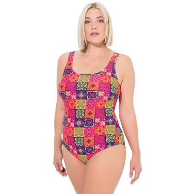 Ulla Popken Alice, Softline, DG, grote maten, grote maten, plus size badpak, donker-lila, 50-52 Ulla Popken Alice, Softline, DG, grote maten, grote maten, plus size badpak, donker-lila, 50-52