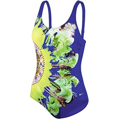 Beco Damesbadpak zwempak, B-Cup Tropical Heat meerkleurig, blauw, 40 EU Beco Damesbadpak zwempak, B-Cup Tropical Heat meerkleurig, blauw, 40 EU