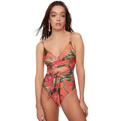 Trendyol Gedetailleerd Badpak Met Bloemenpatroon dames eendelig badpak Trendyol Gedetailleerd Badpak Met Bloemenpatroon dames eendelig badpak