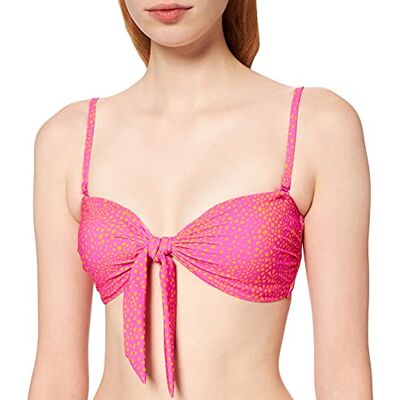 Seafolly Vrouwen Safari Spot Twist Tie Front Bandeau Bikini Top Seafolly Vrouwen Safari Spot Twist Tie Front Bandeau Bikini Top