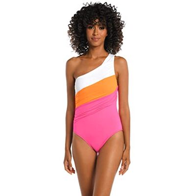 La Blanca Island Goddess Shoulder Mio Eendelig badpak voor dames, Mandarijn, 10 La Blanca Island Goddess Shoulder Mio Eendelig badpak voor dames, Mandarijn, 10