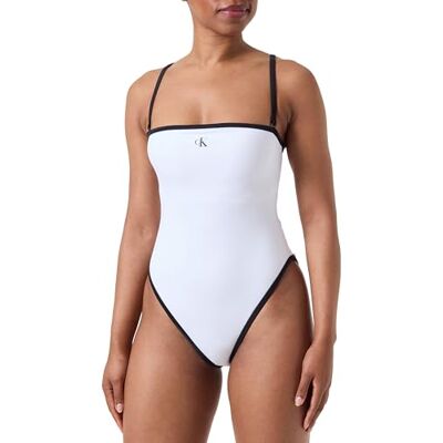 Calvin Bandeau-badpak voor dames met afneembare bandjes, Wit (Pvh Classic White), XS Calvin Bandeau-badpak voor dames met afneembare bandjes, Wit (Pvh Classic White), XS