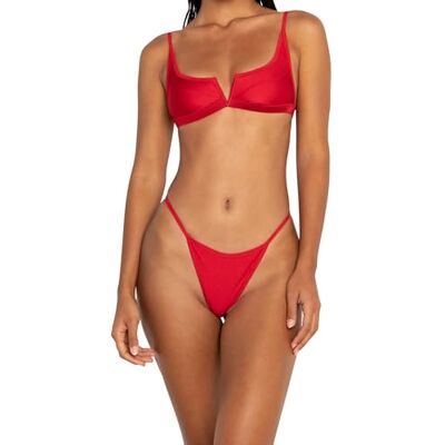 FAE House Gypsy Bikini Top Hibiscus Luxe Dames Zwemmode Levendige roodtint 100% Duurzame Stoffen Koude handwas Maat M FAE House Gypsy Bikini Top Hibiscus Luxe Dames Zwemmode Levendige roodtint 100% Duurzame Stoffen Koude handwas Maat M