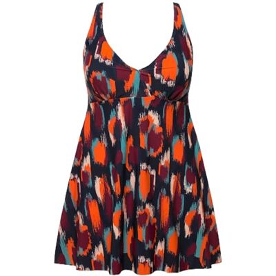 Ulla Popken Amber Badjurk, Vlek Print, 827323 Stuk Badpak, Zwart, 44-46 Vrouwen, Zwart, 38/40 NL Ulla Popken Amber Badjurk, Vlek Print, 827323 Stuk Badpak, Zwart, 44-46 Vrouwen, Zwart, 38/40 NL