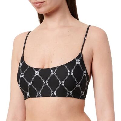 HUGO Helena Bralette voor dames, bikinitop, Black3., L HUGO Helena Bralette voor dames, bikinitop, Black3., L