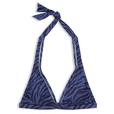 ESPRIT Gerecycled, haltertop met print, Donkerblauw, 36 ESPRIT Gerecycled, haltertop met print, Donkerblauw, 36