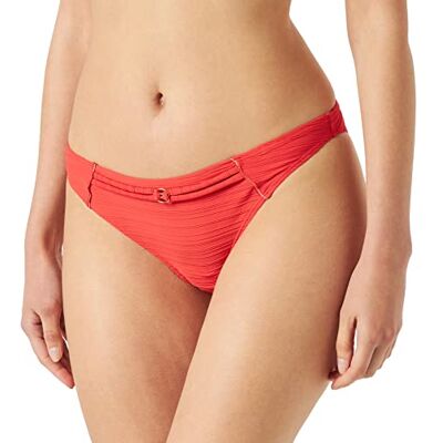 Sans Complexe Dameszwembroek met lage taille, rood, papaver, 42-44 Sans Complexe Dameszwembroek met lage taille, rood, papaver, 42-44