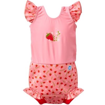 Splash About Happy Nappy Zwempak met ruches, Strawberry Field, 2-3 jaar Splash About Happy Nappy Zwempak met ruches, Strawberry Field, 2-3 jaar