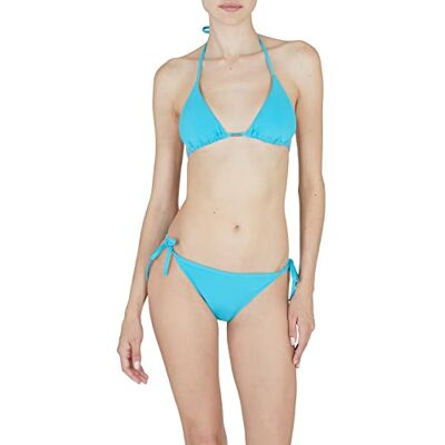 Giorgio Armani Dames Dames Logo Lover String Brief Bikini Set, turquoise, L Giorgio Armani Dames Dames Logo Lover String Brief Bikini Set, turquoise, L