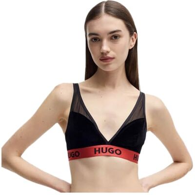 HUGO Dames Driehoek S. Fluweel, Zwart2, XL, Zwart, XL HUGO Dames Driehoek S. Fluweel, Zwart2, XL, Zwart, XL
