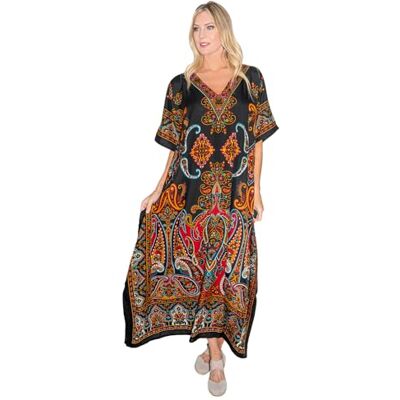 Miss Lavish London Long Caftans for Women Boho Kaftan Dress, Plus Size Summer Kaftan, Women's Loungewear and Beach Caftans, Maxi Kaftan Tops for Lounging or Swimwear Cover-Ups, Size L,Black Kaftans Miss Lavish London Long Caftans for Women Boho Kaftan Dress, Plus Size Summer Kaftan, Women's Loungewear and Beach Caftans, Maxi Kaftan Tops for Lounging or Swimwear Cover-Ups, Size L,Black Kaftans