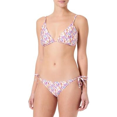 Giorgio Armani Driehoekige bikiniset voor dames, wit/multicol-logo, XS Giorgio Armani Driehoekige bikiniset voor dames, wit/multicol-logo, XS