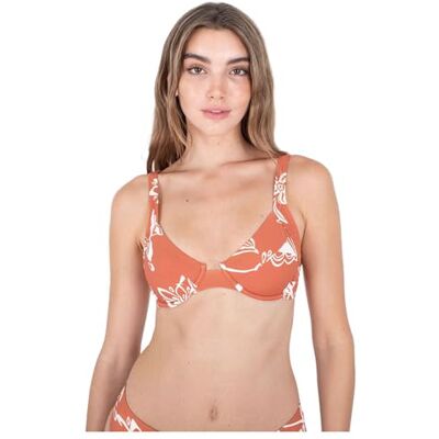 Hurley Dazed Onderdraad Top, Verbrande Sienna, L Hurley Dazed Onderdraad Top, Verbrande Sienna, L