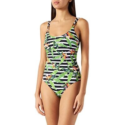 Firefly dames nana ii badpak, Aop/Black/Greendark, 36/C Firefly dames nana ii badpak, Aop/Black/Greendark, 36/C