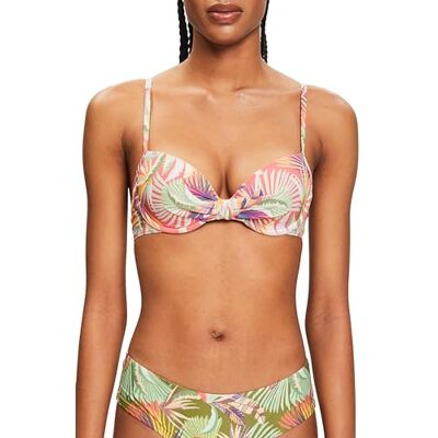 ESPRIT Bikinitop met gewatteerde beugelcups en print, 640/koraalrood., 36/D ESPRIT Bikinitop met gewatteerde beugelcups en print, 640/koraalrood., 36/D