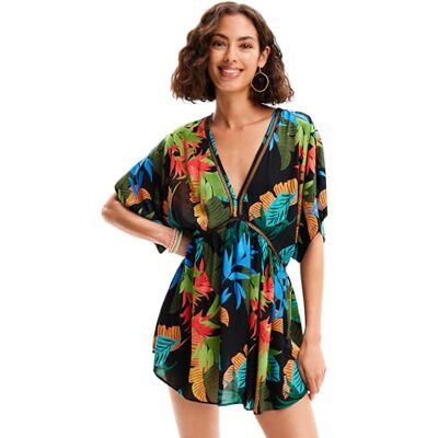 Desigual Swim_TOP Tropical Party, 2000, L, zwart, L Desigual Swim_TOP Tropical Party, 2000, L, zwart, L