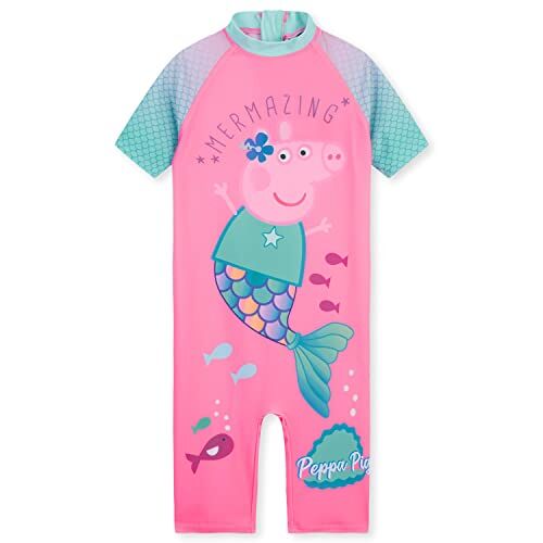 Peppa Pig Badpak voor meisjes, 2-6 jaar, kostuum voor meisjes, zee, zwemmen, strand, badpak, voor meisjes, Roze, 5-6 Jaar
