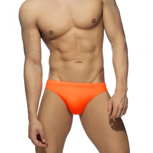 FULUJIDI Zwembroek Board Shorts Zwembroek Effen Zwempak Mannen Sexy Strandkleding Zwempakken Voor Mannen Met Lage Taille Sneldrogend Zwempak Zwembroek L Oranje