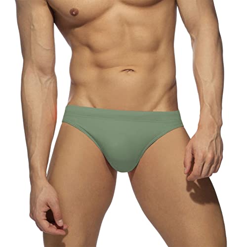 Generic Zwembroek Heren Strak Korte Zwembroek Sexy Zwembroek Mannen Slip Jongens Zwembroek Kleurrijke Zwemshorts Short Trekkoord Heren Shading Zwembroek Zomer Strand Zwembroek Zwembroek, #3-legergroen, L