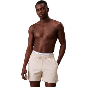 Calvin Heren Medium Double Wb Zwembroek, Stony Beige, XXL, Stony Beige, XXL Calvin Heren Medium Double Wb Zwembroek, Stony Beige, XXL, Stony Beige, XXL