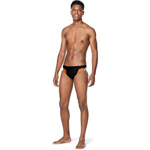 Speedo Heren zwempak brief Endurance+ Splice Team Colors zwembroek, rand zwart/oranje, 30 Speedo Heren zwempak brief Endurance+ Splice Team Colors zwembroek, rand zwart/oranje, 30