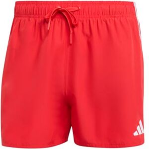 adidas Hombre 3 STRIPES SWIM SHORTS 3 INCH, pure ruby/white, M adidas Hombre 3 STRIPES SWIM SHORTS 3 INCH, pure ruby/white, M